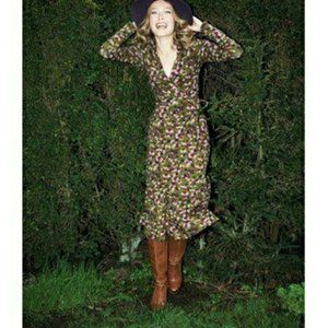 Boden Richmond Wrap Dress in Scatter Berry